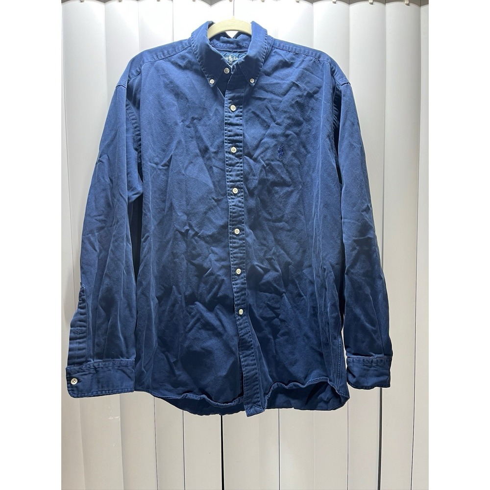 Ralph Lauren Shirt Mens Large Blake Button Down Blue Long Sleeve Casual